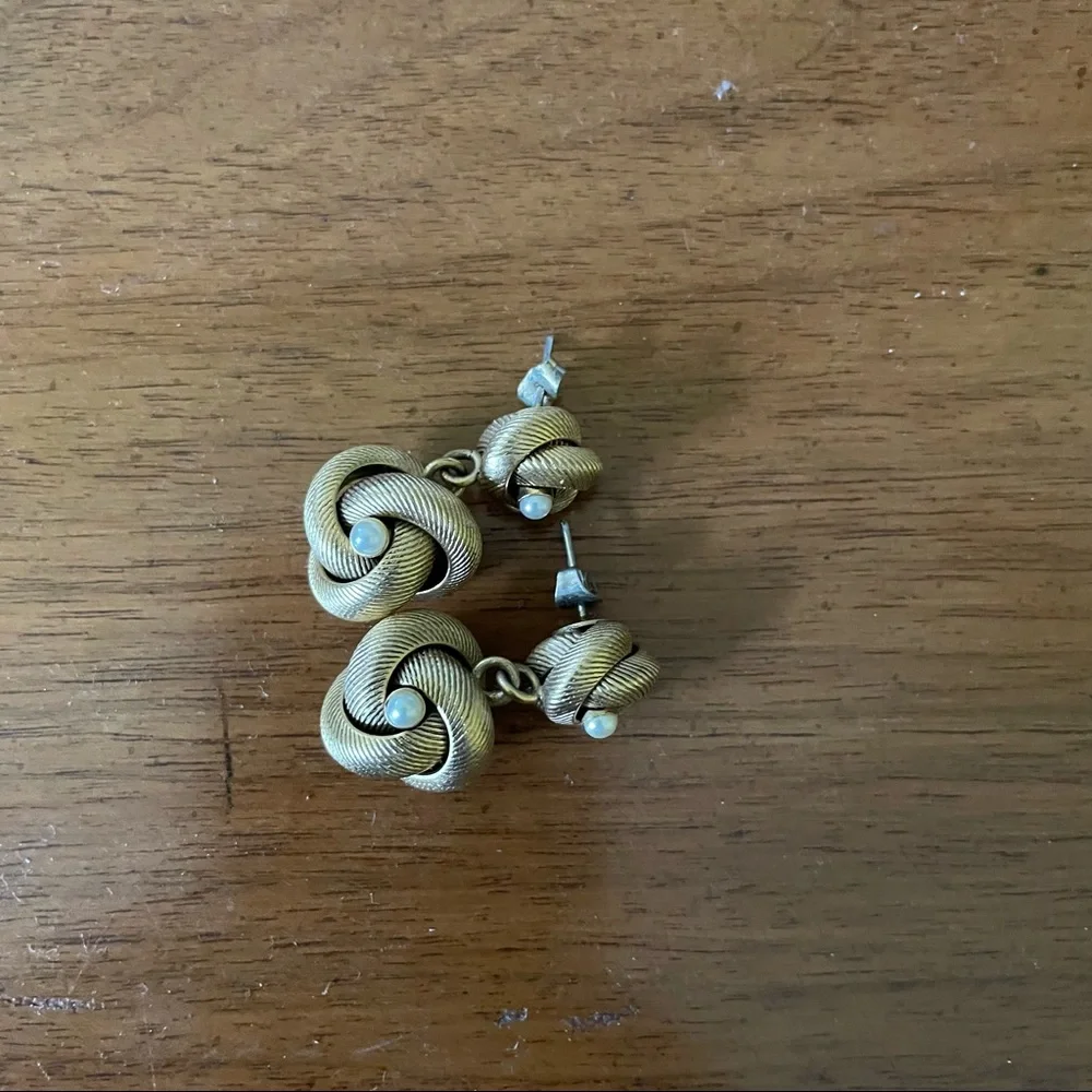Vintage gold earrings